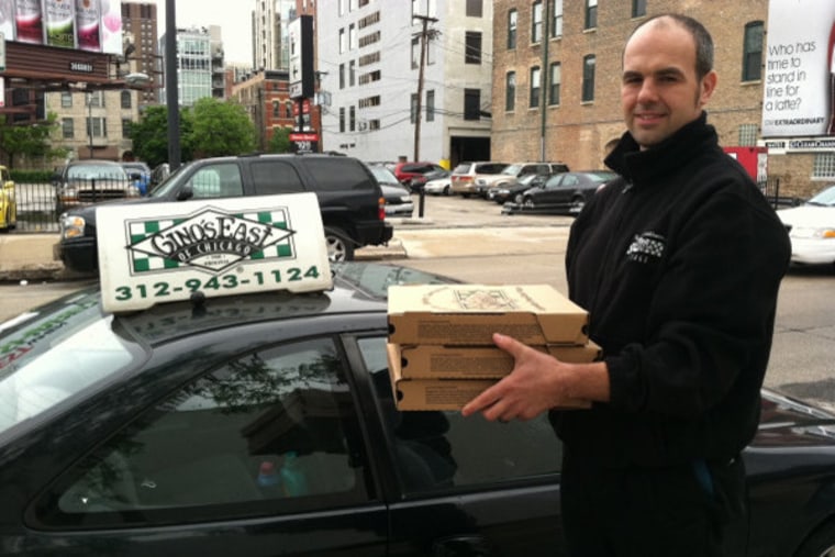 Mitt Romney tweeted this photo of a deliveryman on his way to the Obama's HQ in Chicago