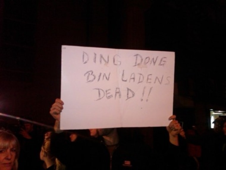 A sign from last night.