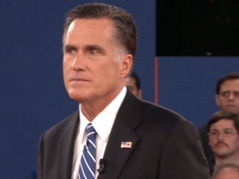 Romney reacts to a swift double dose of fact-checking from Candy Crowley and President Obama.