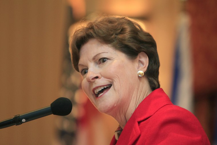 U.S. Sen Jeanne Shaheen D-N.H. speaks  during a forum Monday, Aug. 13, 2012 in Concord, N.H., aimed at improving trade between New Hampshire and eastern Canadian provinces. Organized by the New Hampshire-Canada Trade Council, Monday's conference...