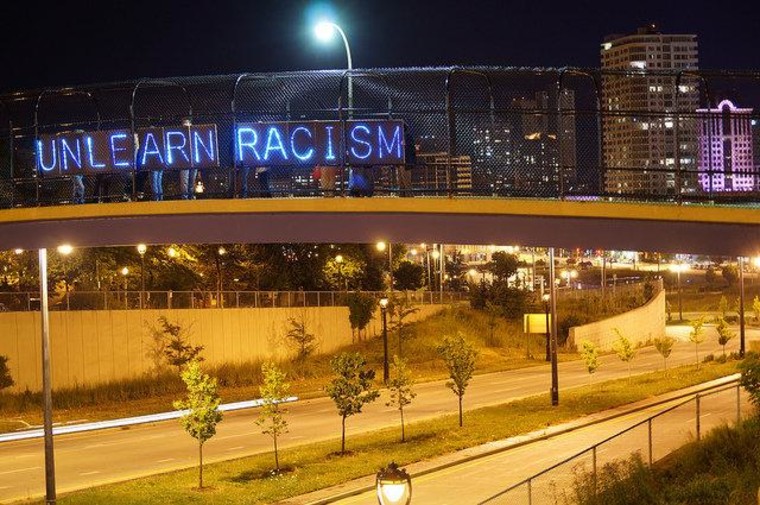 Picture from Wisconsin: 'Unlearn Racism'