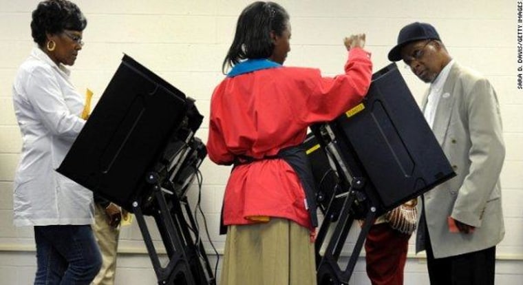 Voters take advantage of early-voting opportunities in North Carolina in 2012.