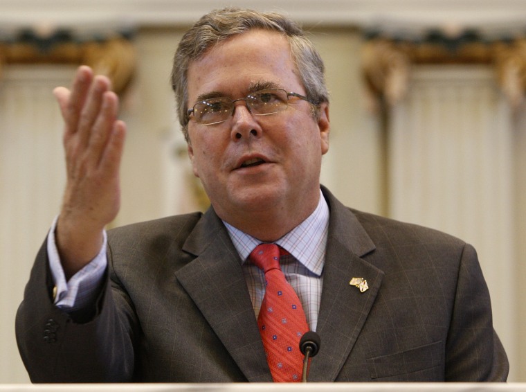 Former Fla. Gov. Jeb Bush  in Oklahoma City, Wednesday, Aug. 11, 2010. (AP Photo/Sue Ogrocki)