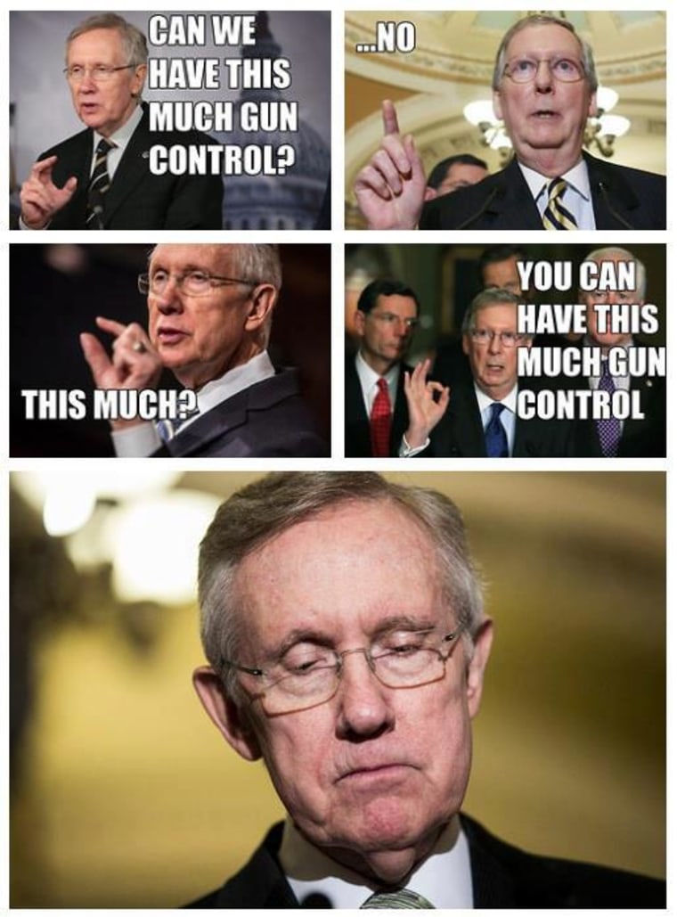 Republican Sen. Mitch McConnell went Full Classy on his Facebook page after helping to defeat expanded background checks via \"hogwash\" and \"lies.\"