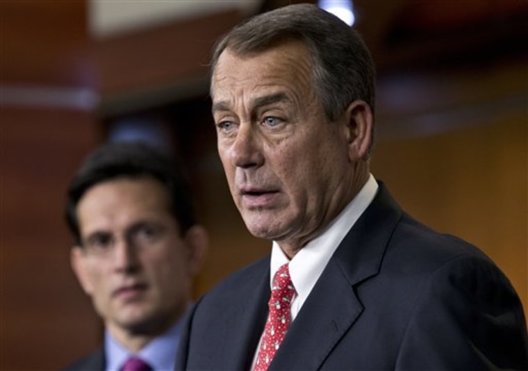 True to form, Speaker John Boehner and Minority Leader Eric Cantor have found reason to gripe about another solid jobs report. (AP Photo/J. Scott Applewhite)