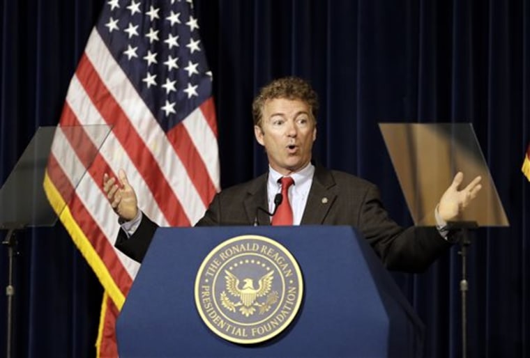 Sen. Rand Paul, R-Kentucky, claims to be the way, the truth and the conduit for any successful immigration reform bill to pass. (AP Photo/Reed Saxon)