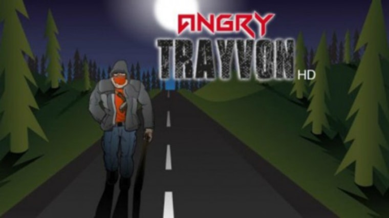 A screenshot of the ‘Angry Trayvon’ app (Courtesy of Google Play)