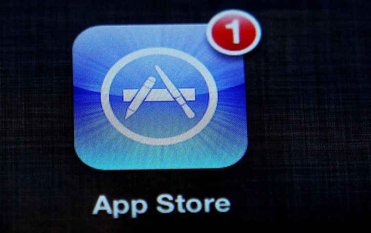 File photo dated 12/11/12 of the Apple App Store icon on an iPad. Photo by Niall Carson/PA