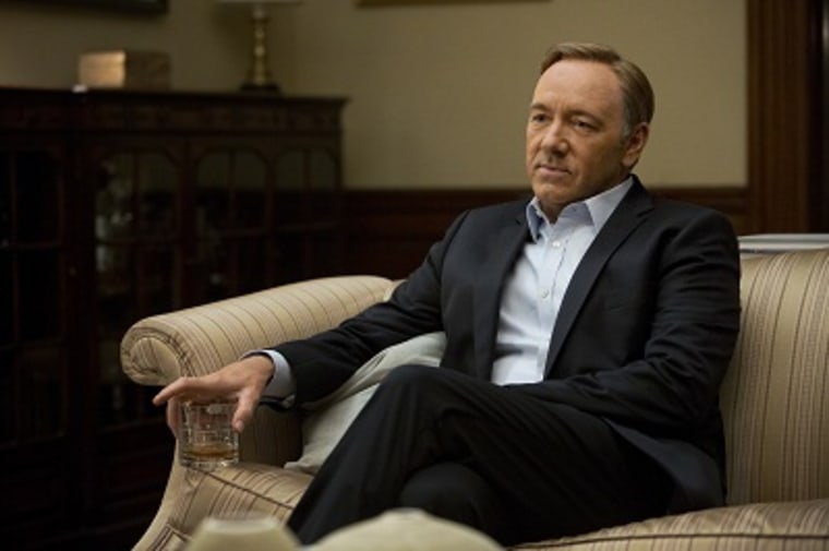Kevin Spacey in a scene from the Netflix original series, \"House of Cards.\" (Photo by Netflix, Melinda Sue Gordon/AP)