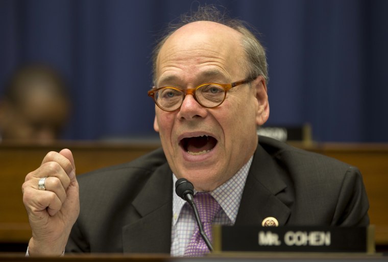 House Transportation and Infrastructure Committee member Rep. Steve Cohen, D-Tenn. gestures as he speaks during a committee hearing. (AP Photo/Carolyn Kaster)