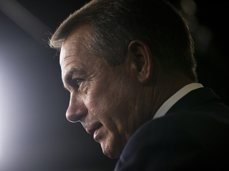 Republican Speaker of the House from Ohio John Boehner speaks on immigration, as well as on the Supreme Court striking down part of DOMA, in the US Capitol in Washington, DC, USA, June 27, 2013. (Photo by Jim Lo Scalzo/EPA)