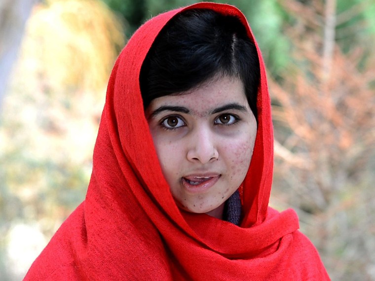 An image grab taken from handout video footage released by the Malala Fund on April 5, 2013 shows Pakistani girl Malala Yousafzai, who was shot by the Taliban for promoting girls' education, speaking in a recorded message to announce the first grant...