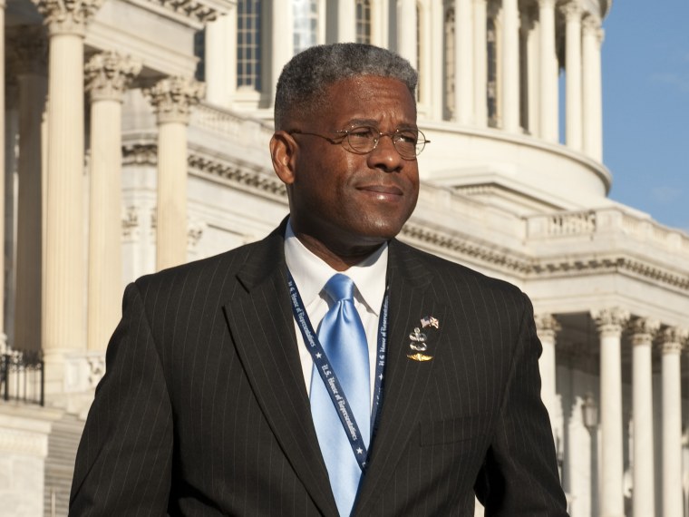File Photo: Rep.-elect Allen West, R-Fla., arrives with other newly elected members of Congress on the East Plaza for their ongoing orientation sessions on Wednesday, Nov. 17, 2010. (Photo by Photo By Bill Clark/Roll Call, File)