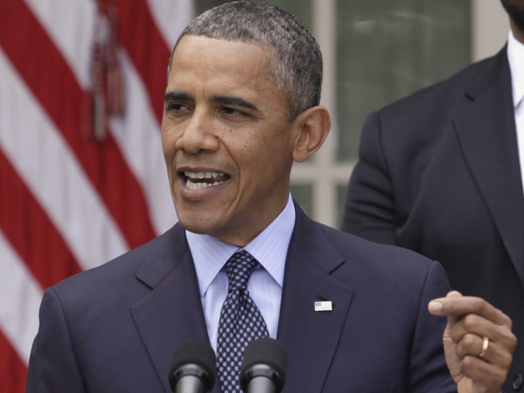 U.S. President Barack Obama delivers a statement on commonsense measures to reduce gun violence in the Rose Garden of the White House in Washington, April 17, 2013. Joined by relatives of the victims of gun violence, Obama on Wednesday angrily blamed...