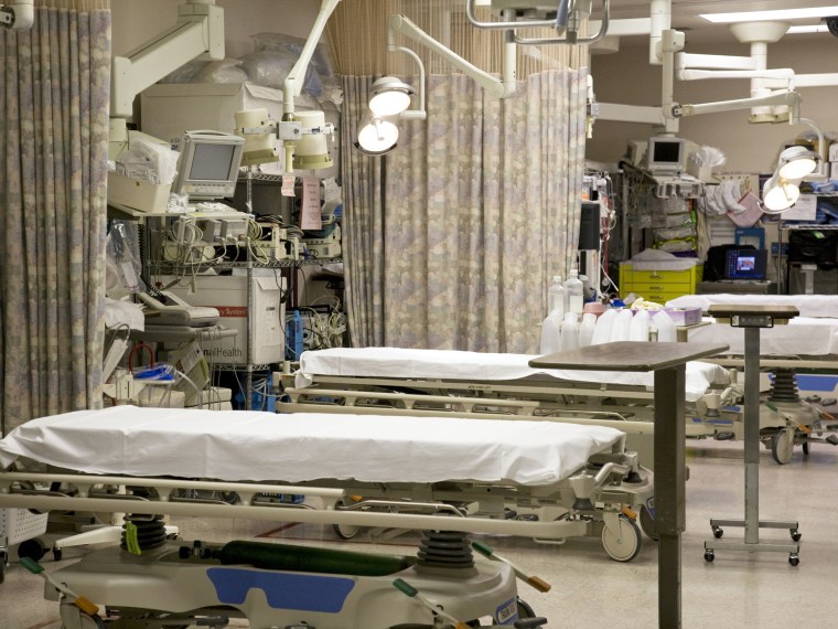 Empty hospital emergency room. (Stock photo by  DreamPictures/Getty Images)