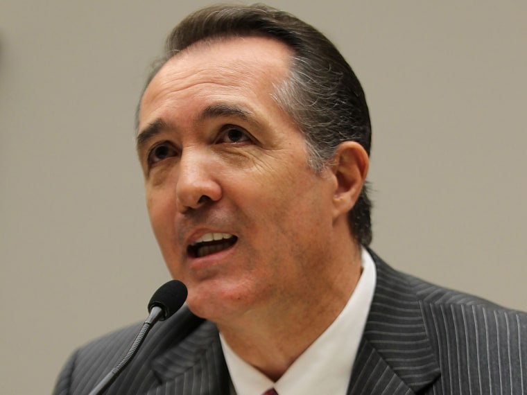 File Photo: U.S. Rep. Trent Franks (R-AZ) testifies during a hearing before the Energy and Power Subcommittee of the House Energy and Commerce Committee May 31, 2011 on Capitol Hill in Washington, DC. (Photo by Alex Wong/Getty Images, File)