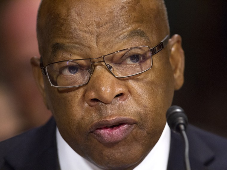 Rep. John Lewis, D-Ga., testifies at a Senate Judiciary Committee hearing on the Voting Rights Act on Capitol Hill in Washington, on Wednesday, July 17, 2013. (Photo by Jacquelyn Martin/AP)