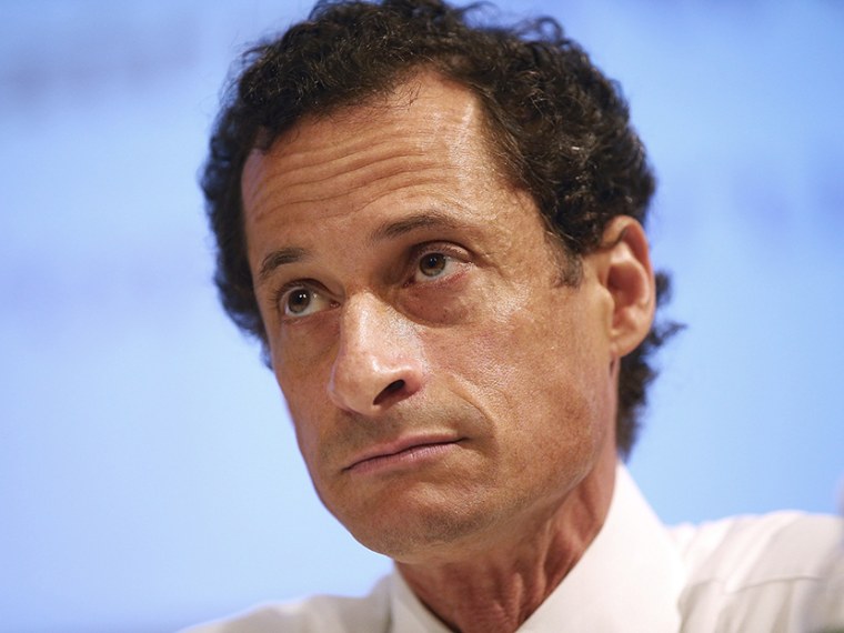 New York City Mayoral candidate Anthony Weiner attends the Council of Senior Centers and Services of NYC Mayoral Forum at New York University on July 11, 2013 in New York City. (Photo by Mario Tama/Getty Images)