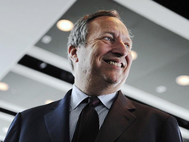 Lawrence Summers, then director of the White House's National Economic Council, departs after an interview at the Newseum in Washington, October 2, 2009.  (Photo by Jonathan Ernst/Reuters)