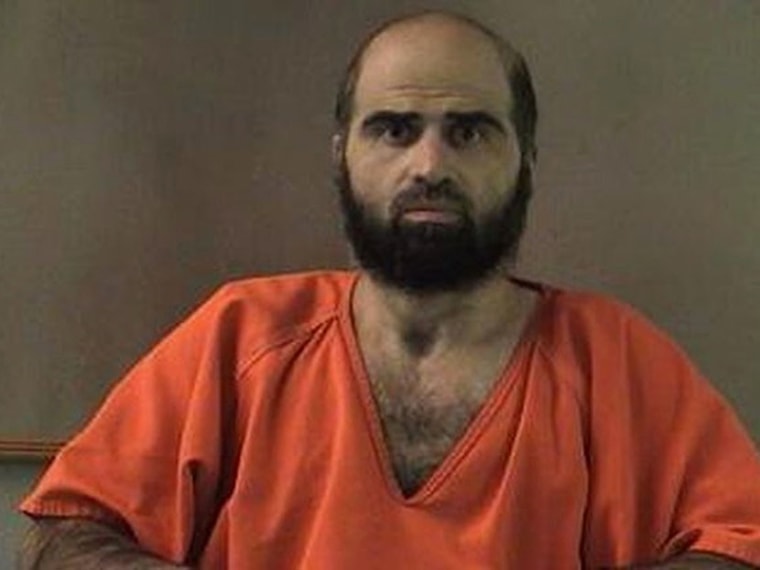 Nidal Hasan, charged with killing 13 people and wounding 31 in a November 2009 shooting spree at Fort Hood, Texas, is pictured in an undated Bell County Sheriff's Office photograph.  (Photo by Bell County Sheriff's Office/Handout/Reuters)