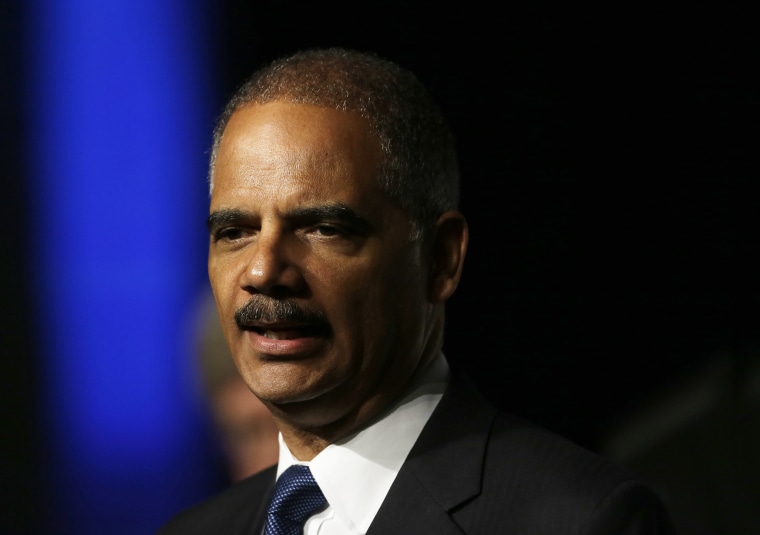 United States Attorney Gen. Eric Holder speaks to the American Bar Association Annual meeting Monday, Aug. 12, 2013, in San Francisco. In remarks to the association, Holder said the Obama administration is calling for major changes to the nation's...