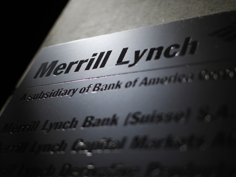 Logo of Merrill Lynch is pictured at a branch in Zurich