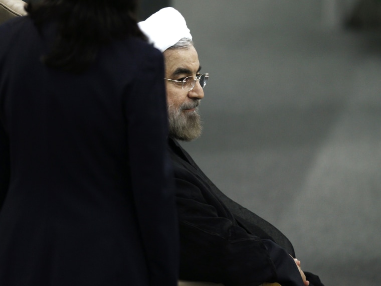 Iran's President Rouhani waits to depart after addressing the 68th United Nations General Assembly in New York