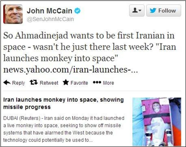 The comedy stylings of John McCain
