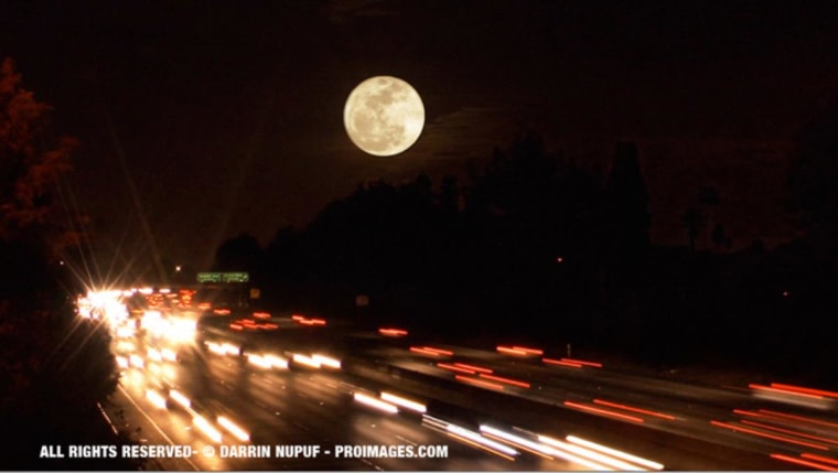 Screen grab from a time-lapse shot of this weekends Super moon!! 3-19-11