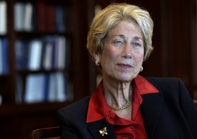 U.S. District Court Judge Shira Scheindlin is interviewed in her federal court chambers, in New York, May 17, 2013.
