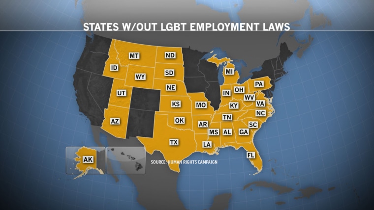 States without LGBT employment laws