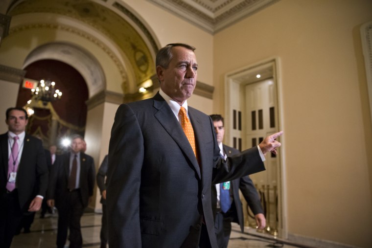 John Boehner at the Capitol in Washington, D.C., October 16, 2013.