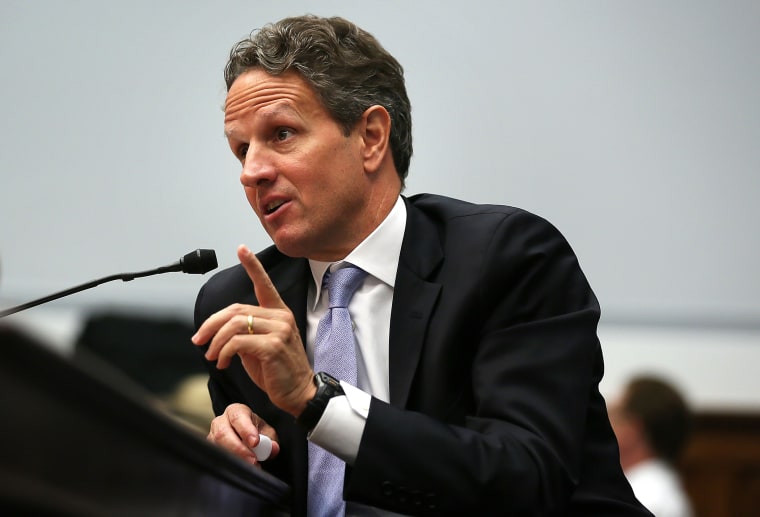 Secretary of the Treasury Timothy Geithner testifies during a hearing on ''The Annual Report of the Financial Stability Oversight Council'' before the House Financial Services Committee.