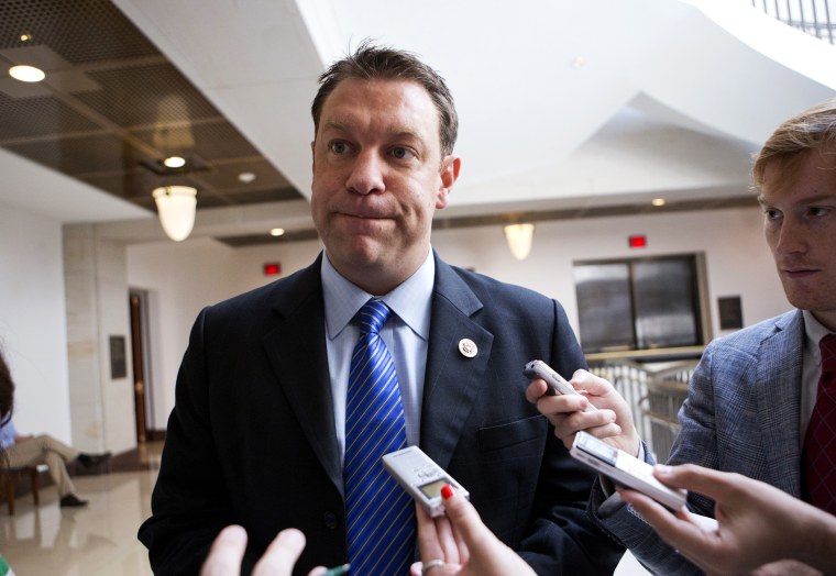 Rep. Trey Radel arrives for a joint Senate and House intelligence briefing, in Washington, Sept. 3, 2013.