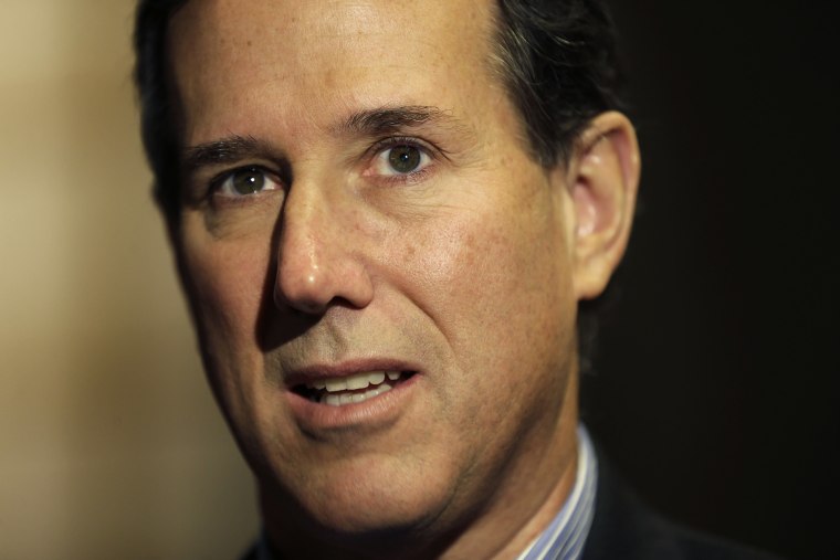 Rick Santorum during an interview in New York, Nov. 18, 2013.