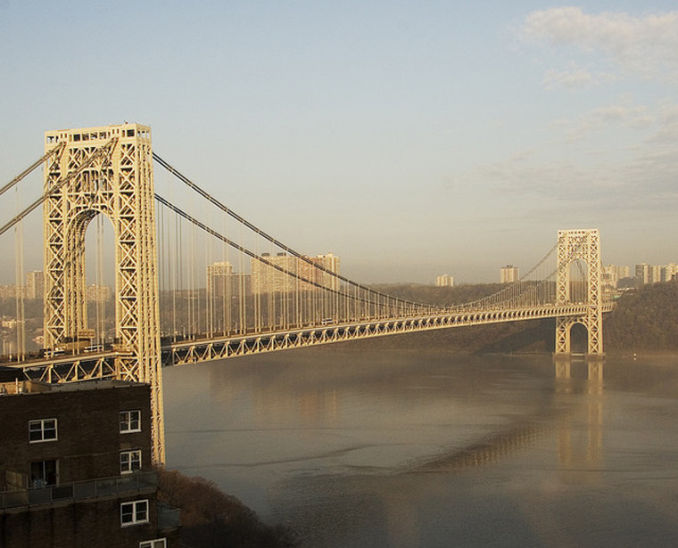 George Washington Bridge looking from Manhattan to New Jersey. Early morning, spring 2007.