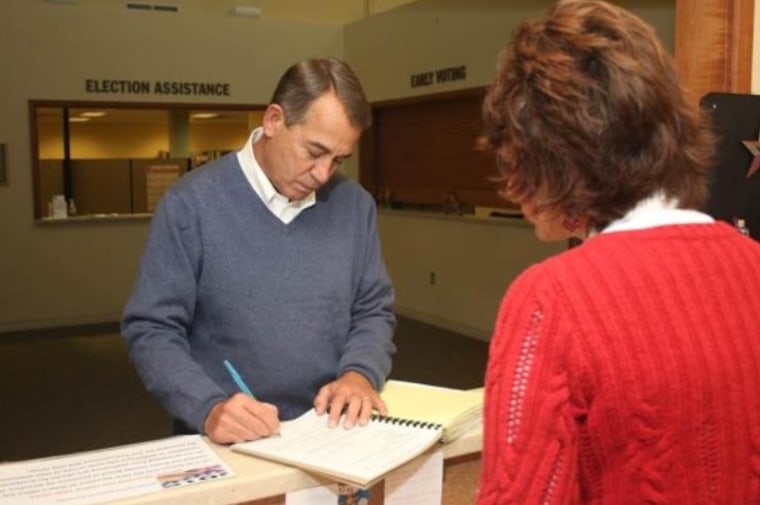 U.S. House Speaker John Boehner, (R, OH), files petitions for re-election at the Butler County Board of Elections, Hamilton, OH, December 9, 2013.