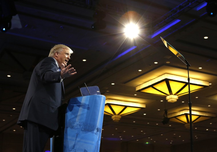 Donald Trump speaks at the Conservative Political Action Conference (CPAC) at National Harbor, Md., March 15, 2013.