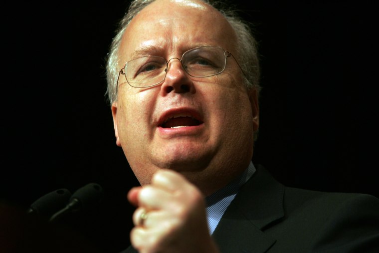 Republican strategist Karl Rove addresses delegates at the Republican state convention at the Mayo Civic Center on Saturday, May 31, 2008 in Rochester, Minnesota.