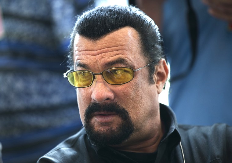 Actor Steven Seagal waits for a news conference in the U.S. embassy in Moscow, Russia, June 2, 2013.