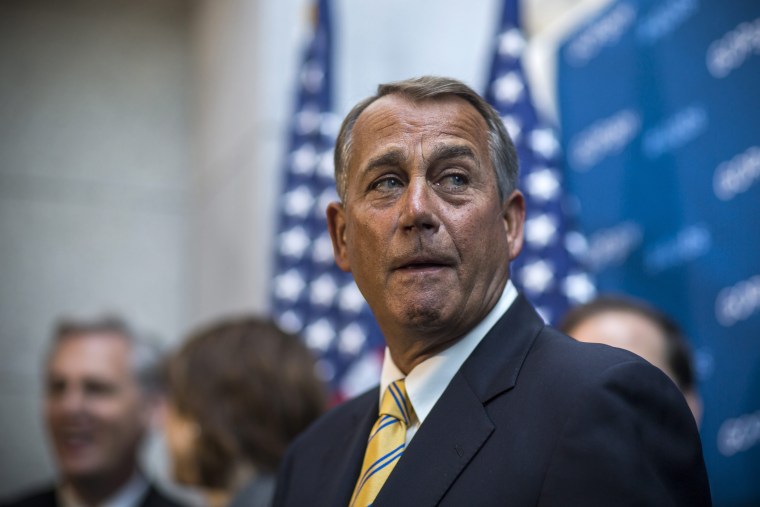 Republican Speaker of the House from Ohio John Boehner speaks to the media in Washington, D.C., January 7, 2014.