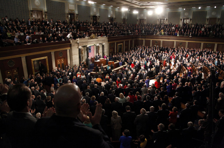 President Barack Obama delivers his State of the Union speech to a joint session of Congress on Capitol Hill in Washington, February 12, 2013.