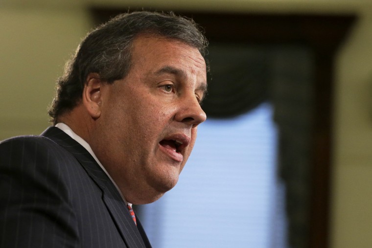 New Jersey Gov. Chris Christie speaks during a news conference, Jan. 9, 2014.