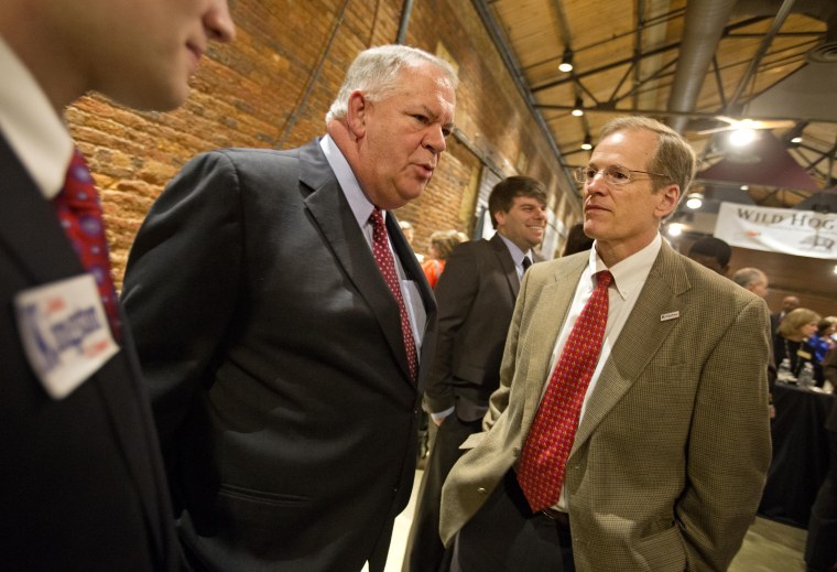 Republican candidate for U.S. Senate, Rep. Jack Kingston, R-Ga., at the Wild Hog Supper, Sunday, Jan. 12, 2014, in Atlanta.