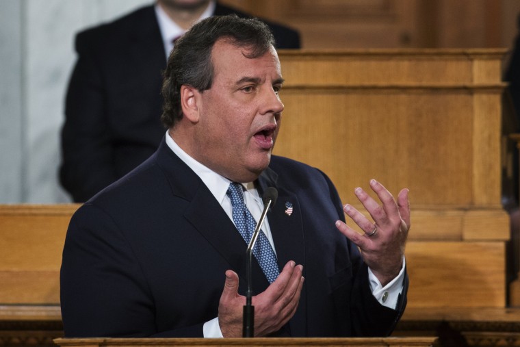 New Jersey Governor Chris Christie speaks during his annual State of the State address in Trenton, New Jersey January 14, 2014.