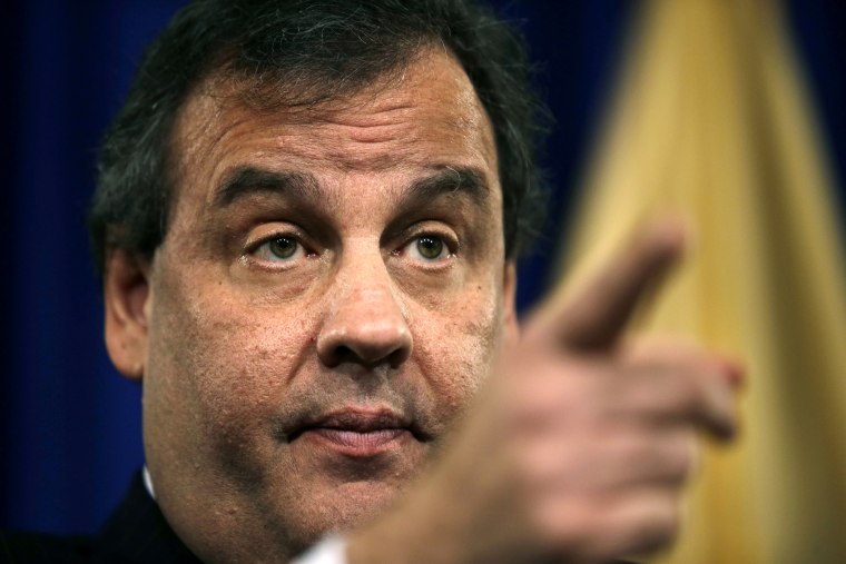 New Jersey Gov. Chris Christie gestures during a news conference, Jan. 9, 2014, at the Statehouse in Trenton, N.J.