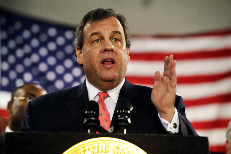 Chris Christie addresses a gathering of home owners in Manahawkin, N.J.,  Jan. 16, 2014.