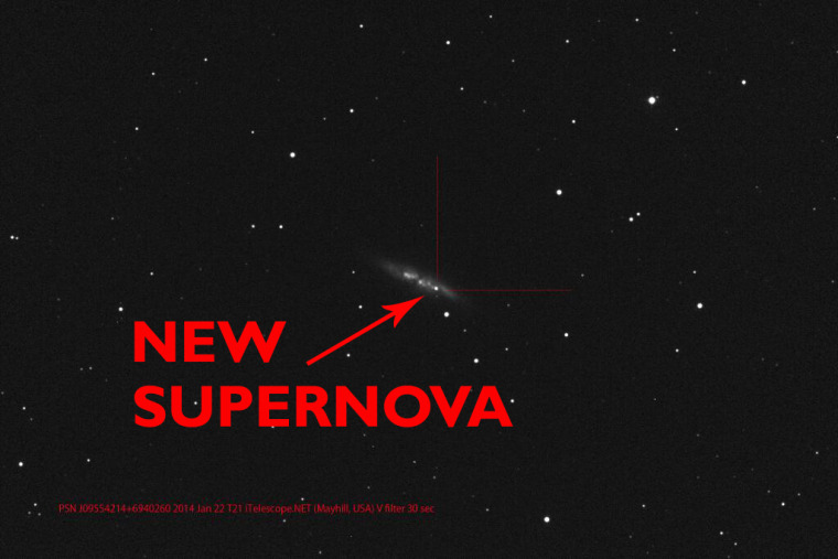 A new exploding star found in M82