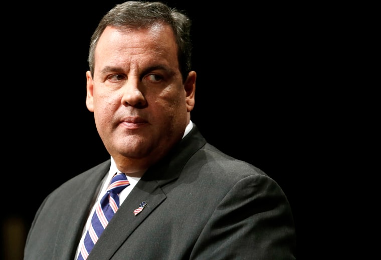 New Jersey Governor Chris Christie delivers an address after being sworn in for his second term as governor, Jan. 21, 2014, in Trenton, N.J.