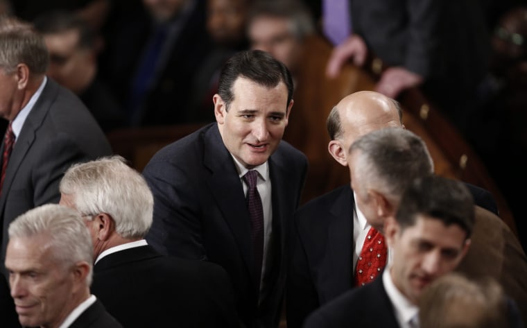 Image: Sen. Ted Cruz before the State of the Union address.